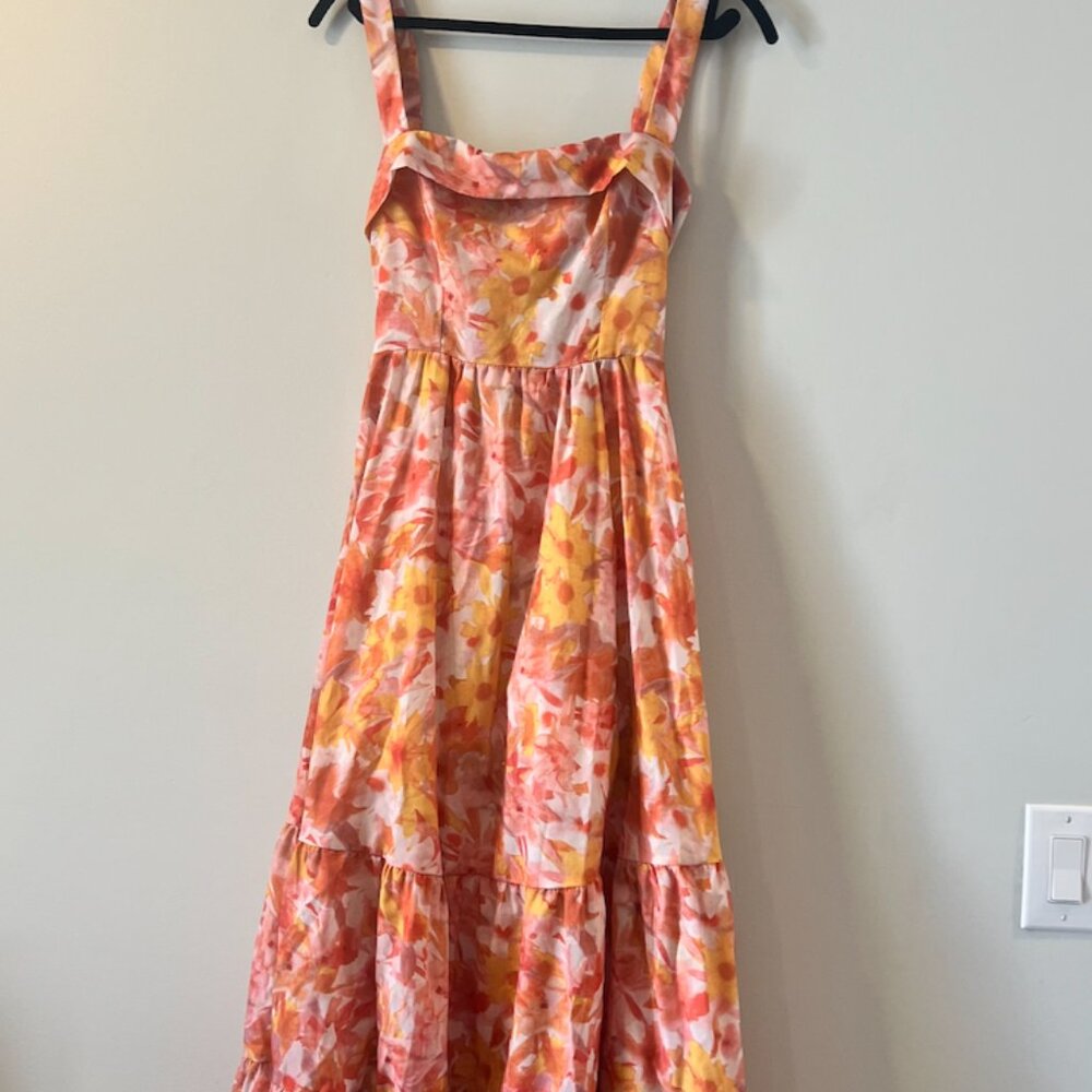 Floral Cross Back Maxi Dress